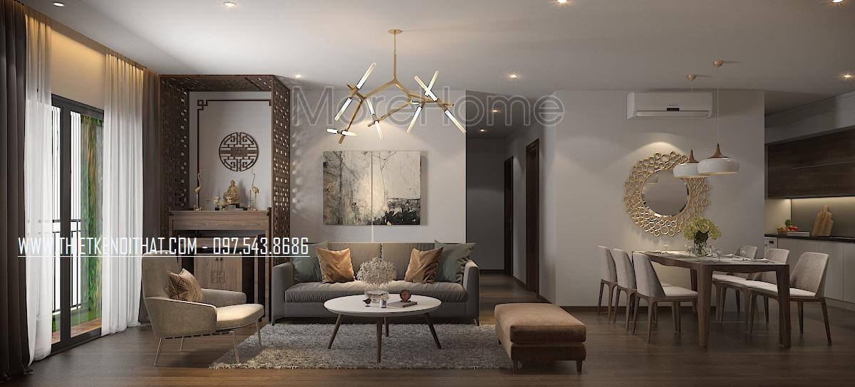 Thiết kế phòng khách hiện đại đẹp