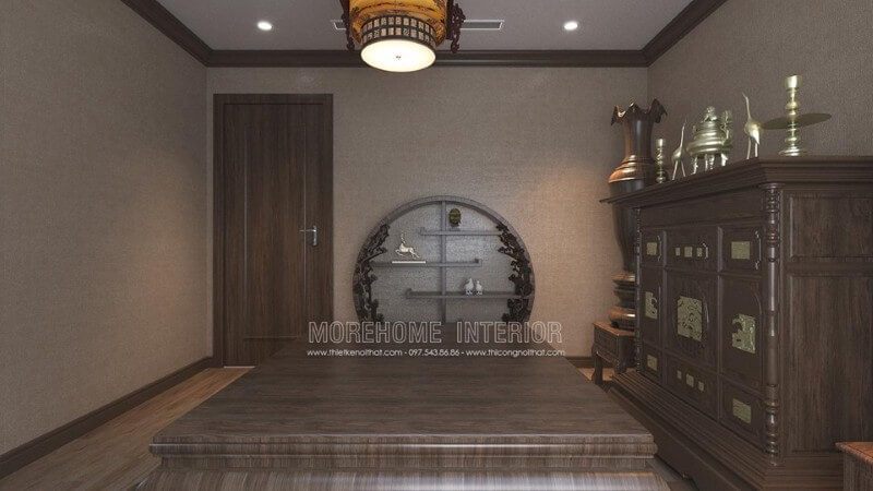 Mẫu phòng thờ chung cư hiện đại, đẹp