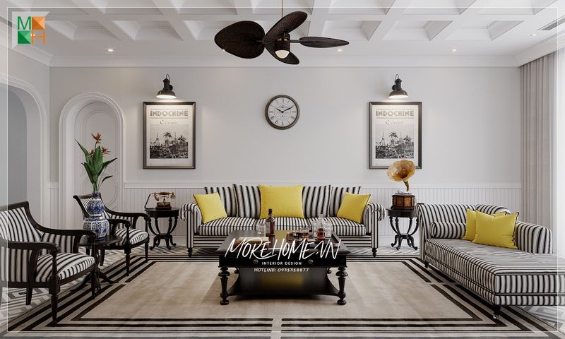 Bộ sofa độc đáo bằng gỗ tự nhiên bọc nỉ Bỉ mang đến cái nhìn ấn tượng cho không gian phòng khách của bạn