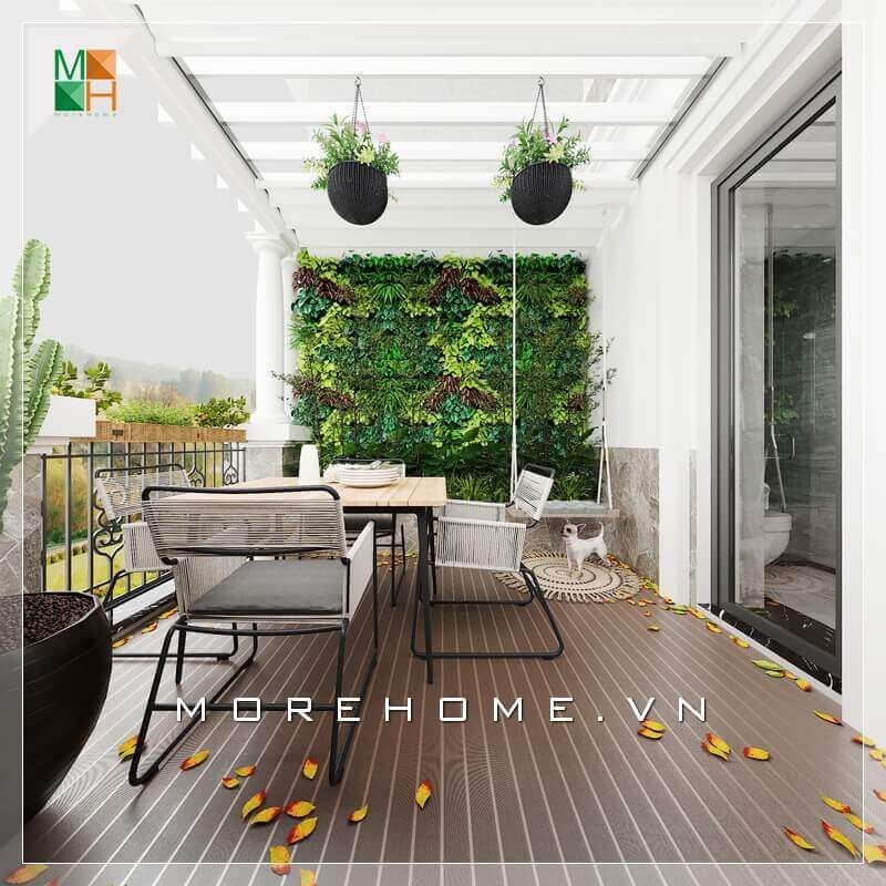 Mẫu thiết kế ban công rộng đẹp cho nhà phố, biệt thự.