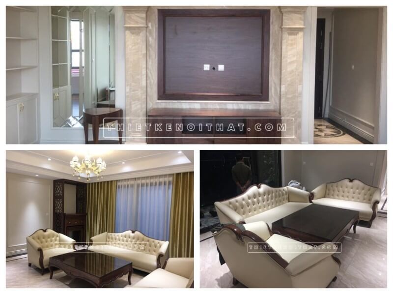 Hình ảnh sản phẩm thi công nội thất phòng khách chung cư D