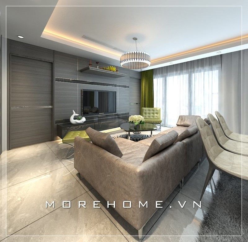 Bộ ghế sofa mang kiểu dáng và màu sắc ấn tượng góp phần tạo nên không gian sống chất lượng.